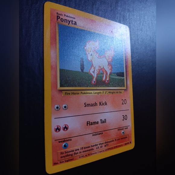 Ponyta Pokemon Card - Base Set - NO. 60/102 Common Non-Holo - Picture 4 of 9